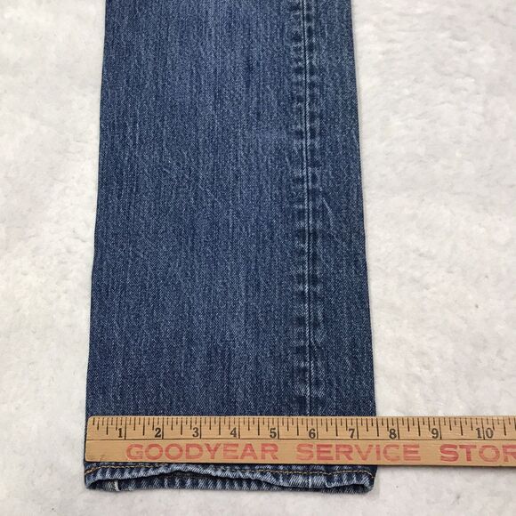 LEVIS 501 Jeans Men 30x29 (30/32 tag) Straight Leg Button Fly Medium Wash - Picture 10 of 13